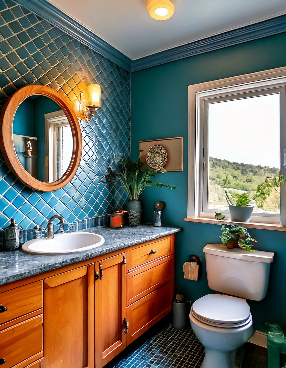 20 Stunning Blue and Orange Bathroom Ideas and Patterns