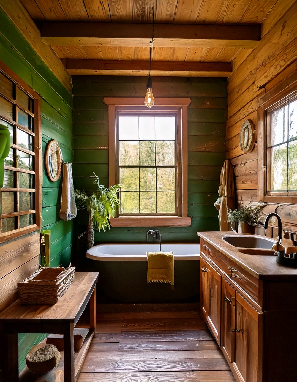 Rustic Forest Green Accents