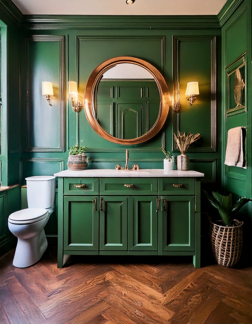 Forest Green Vanity