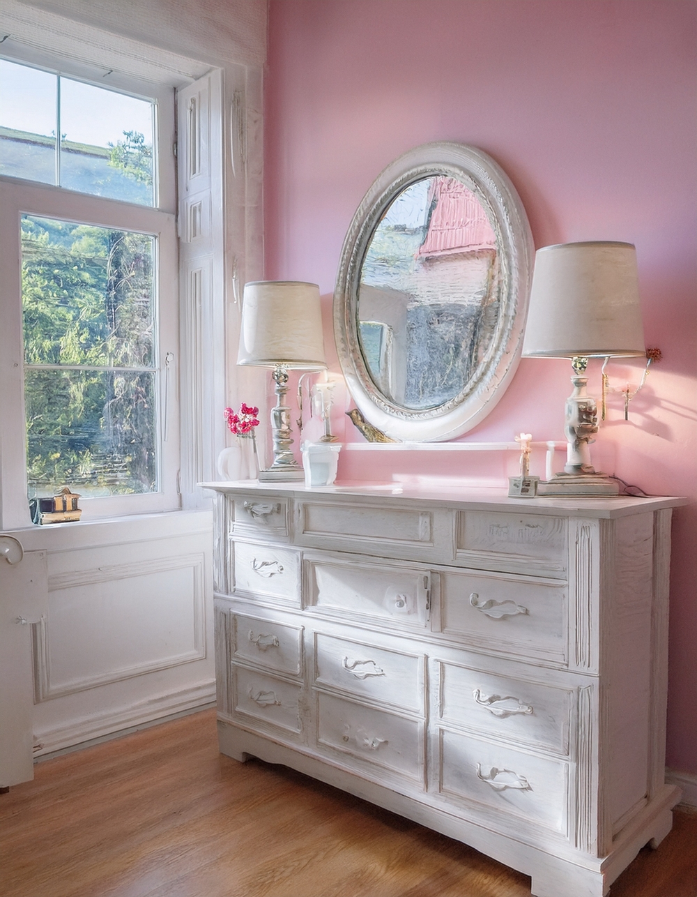 Light colors in coastal bedroom