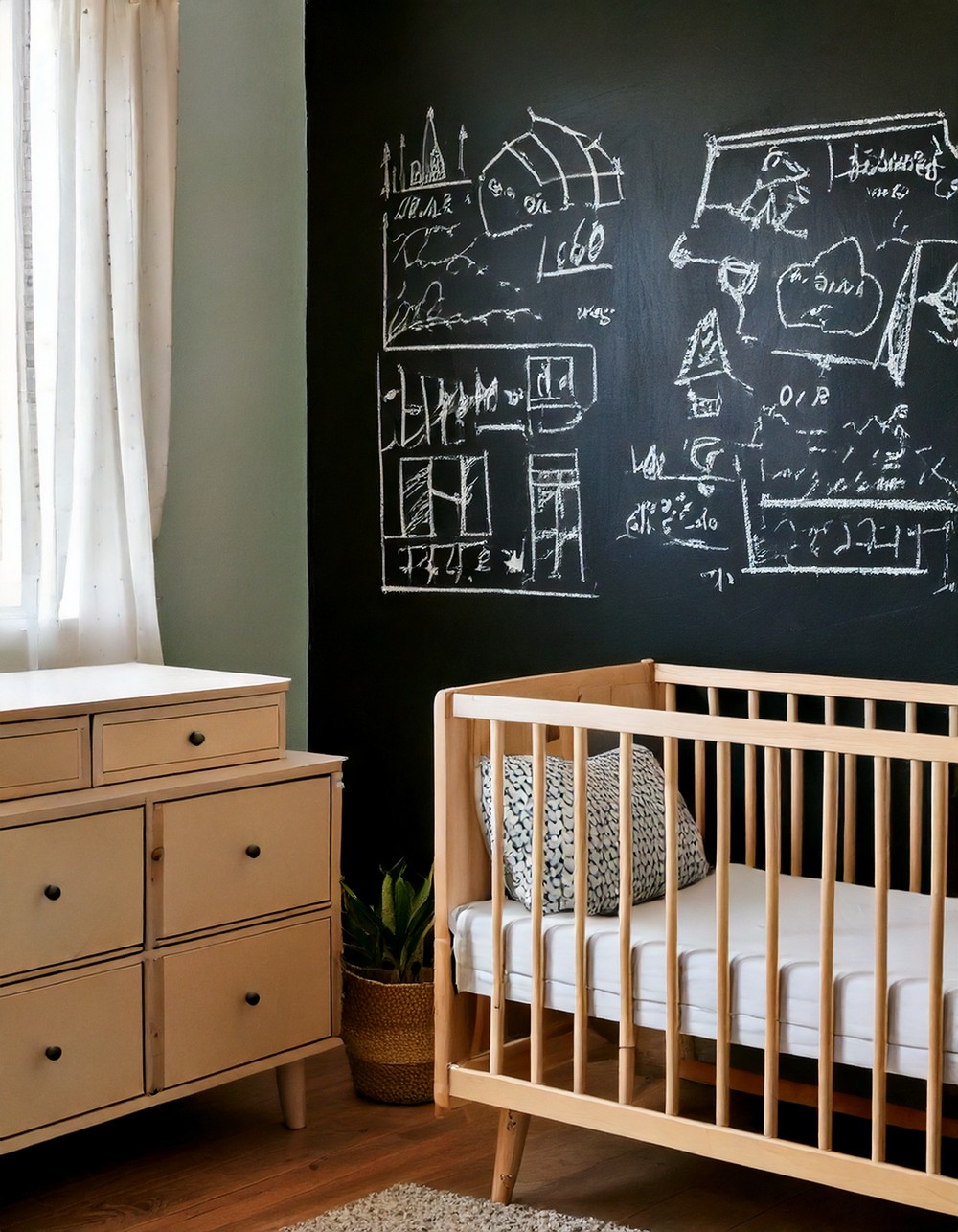 Chalkboard or Whiteboard Walls for Growing Kids