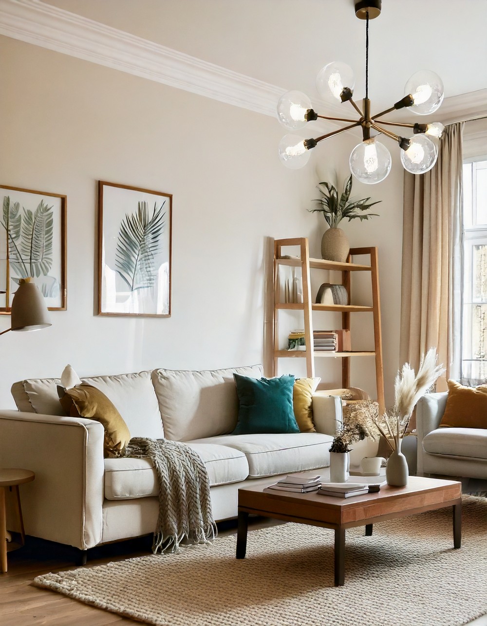 White Living Room Walls Clean and Classic Paint Color Idea