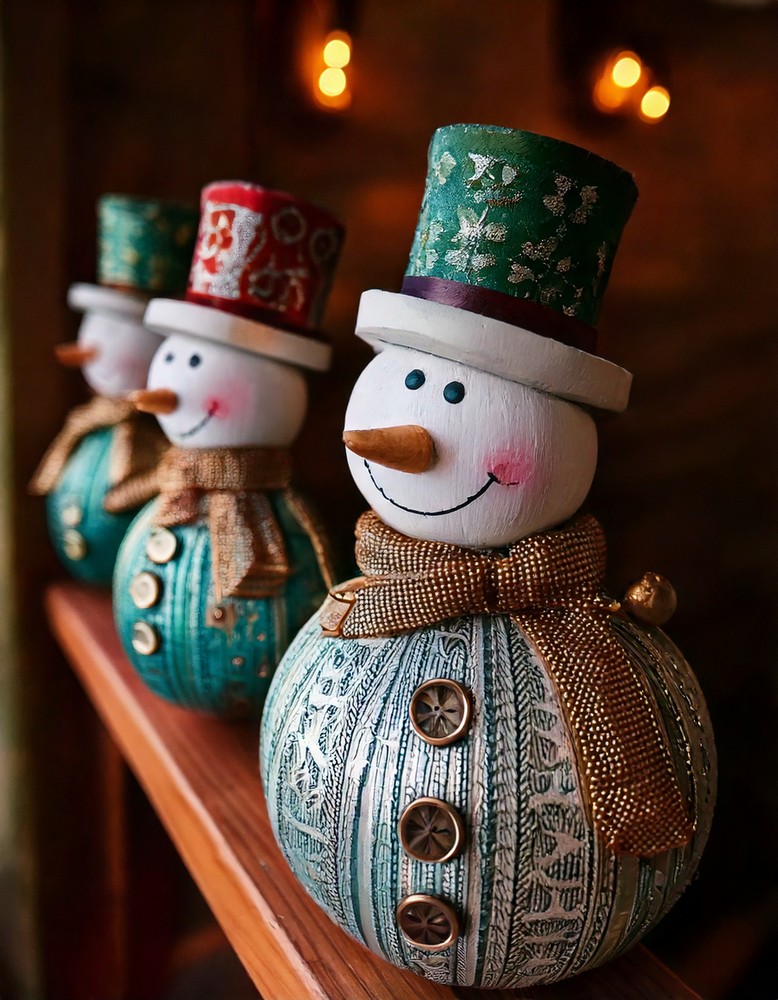 Light Bulb Snowmen