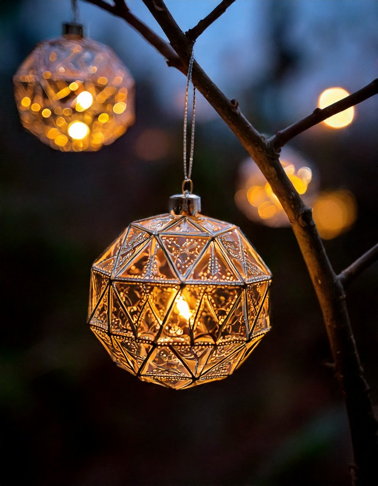 CD Mosaic Christmas Ornaments