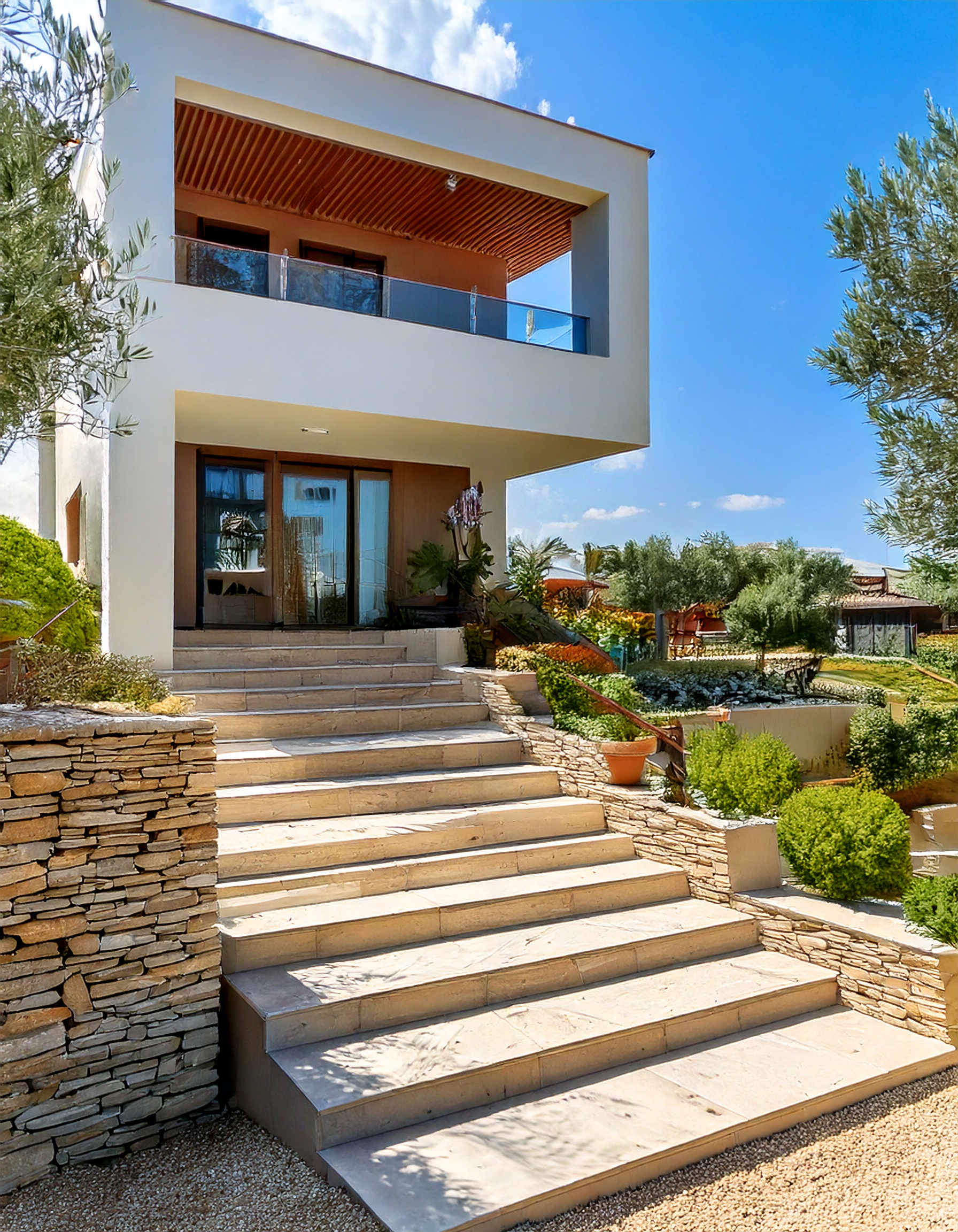 Mosaic Pathway Mediterranean Home