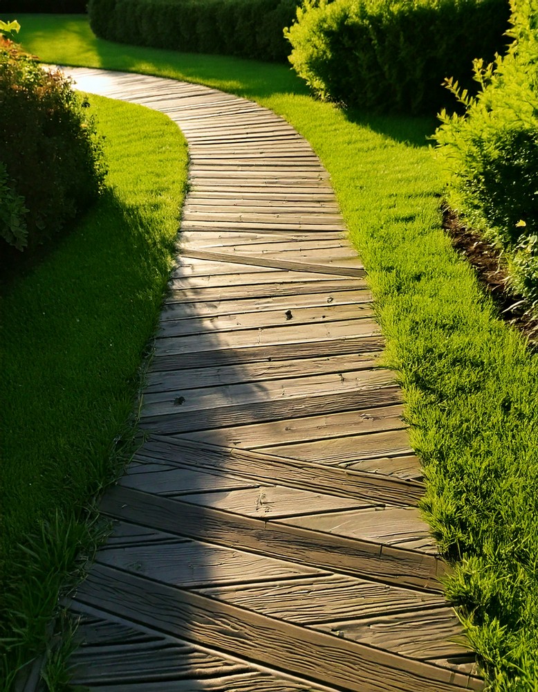 Affordable Grass-Lined Stepping Tiles