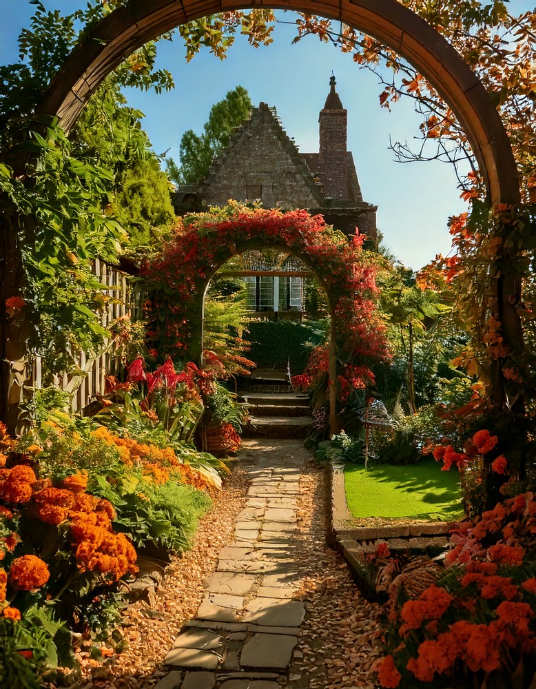 Twig Archways for Climbing Roses