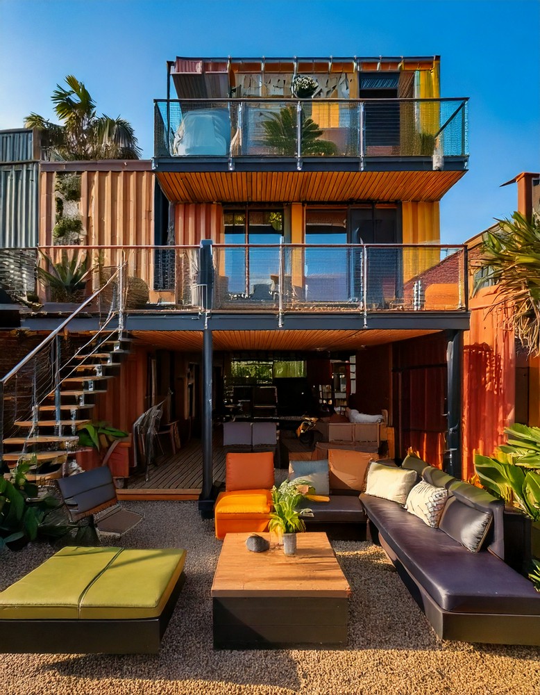 Vibrant Murals in Shipping Homes