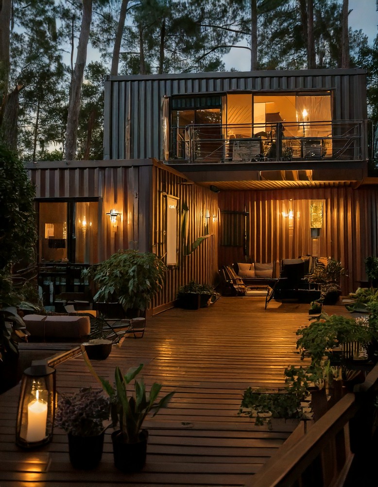 Weathered Wood Panels in Shipping Containers