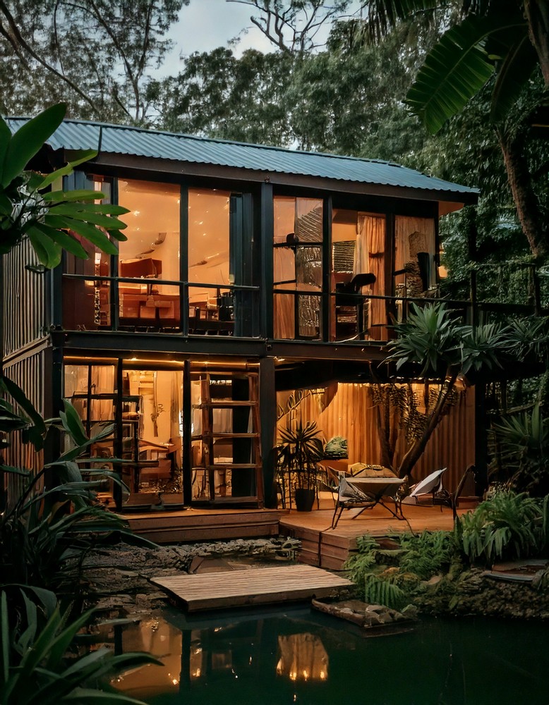 Tropical Container Home Design
