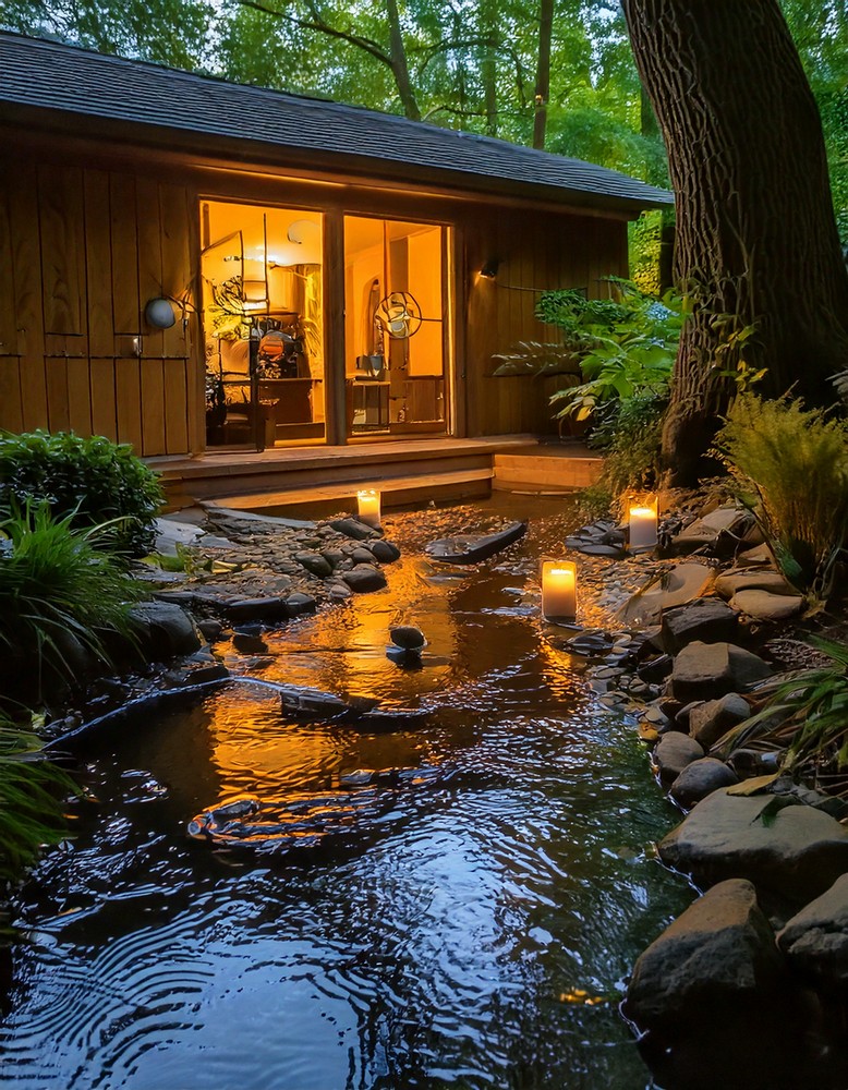 Evening Ambiance with Floating Candles