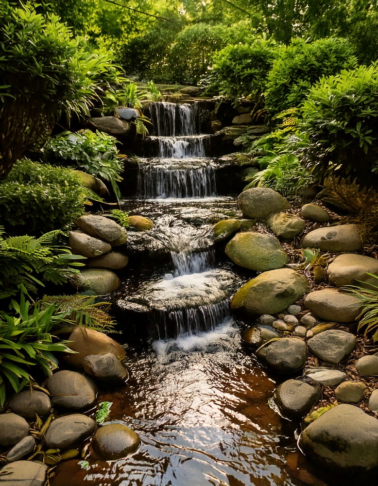 DIY Waterfall for Backyard Stream