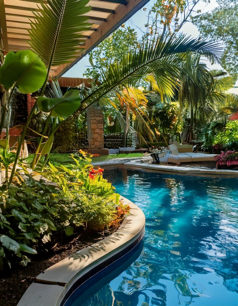 Lush Ferns for Pool Decks