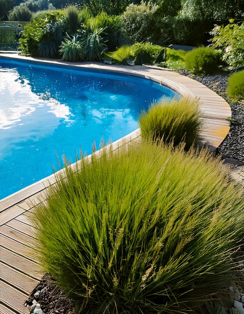 Grasses for Pool Deck Decor