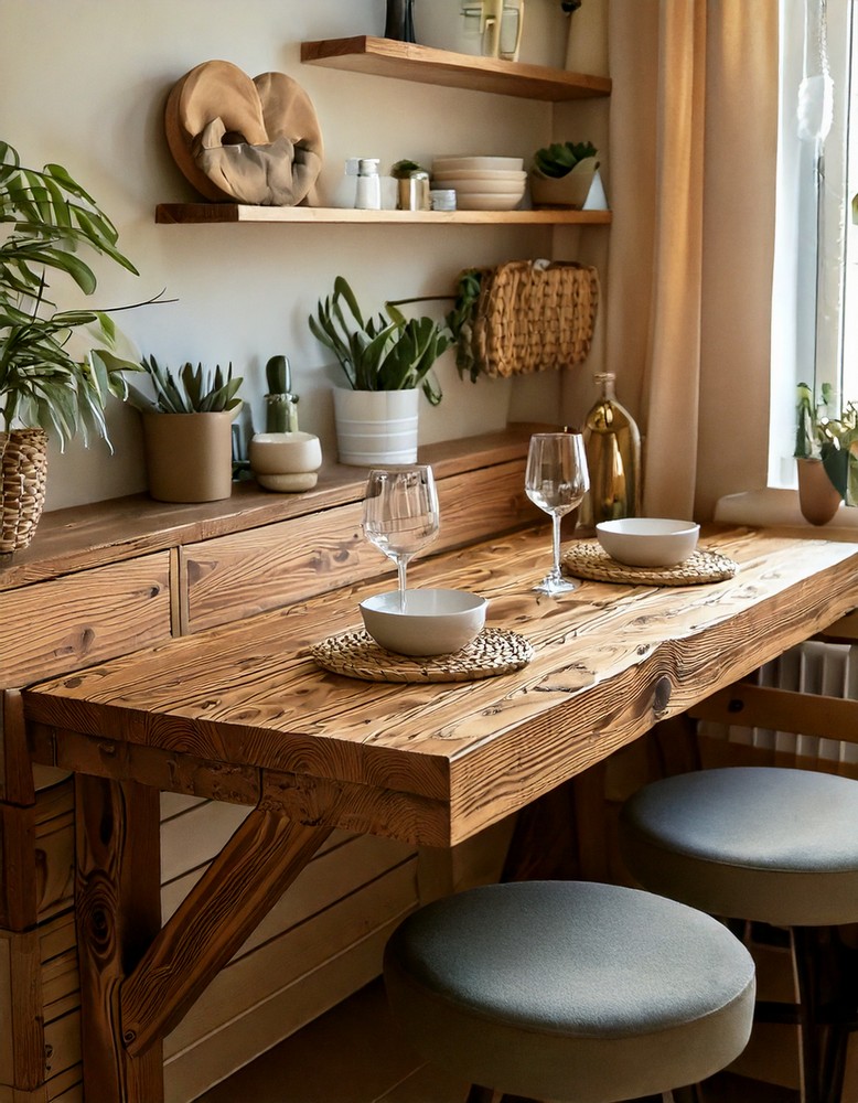 Wall-Mounted Dining Table
