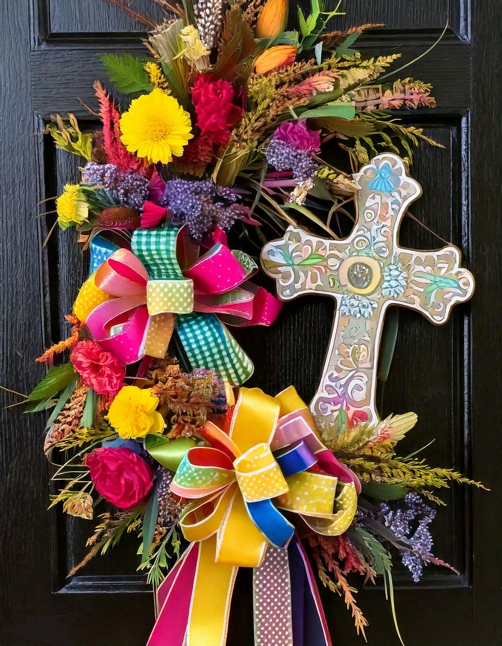 Artful Cross Wreath