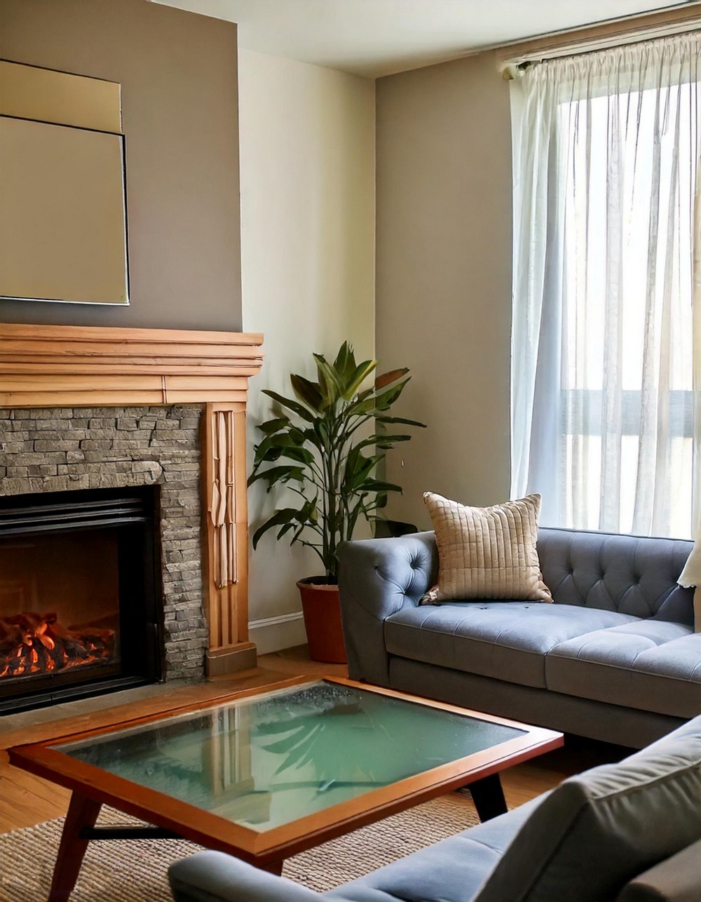 Sleek Modern Fireplace