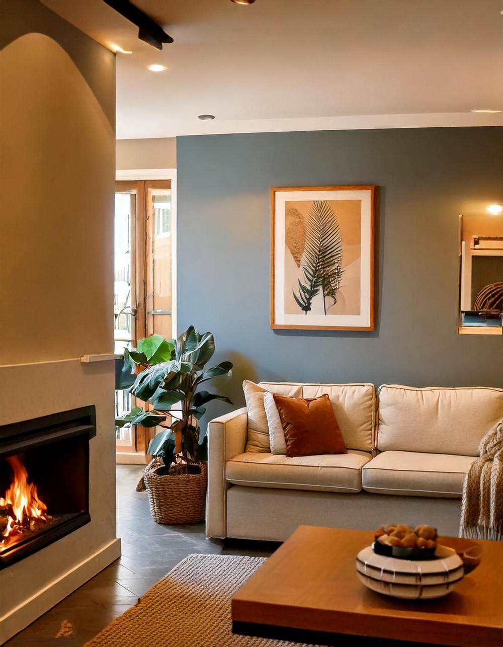 Floating Electric Fireplace