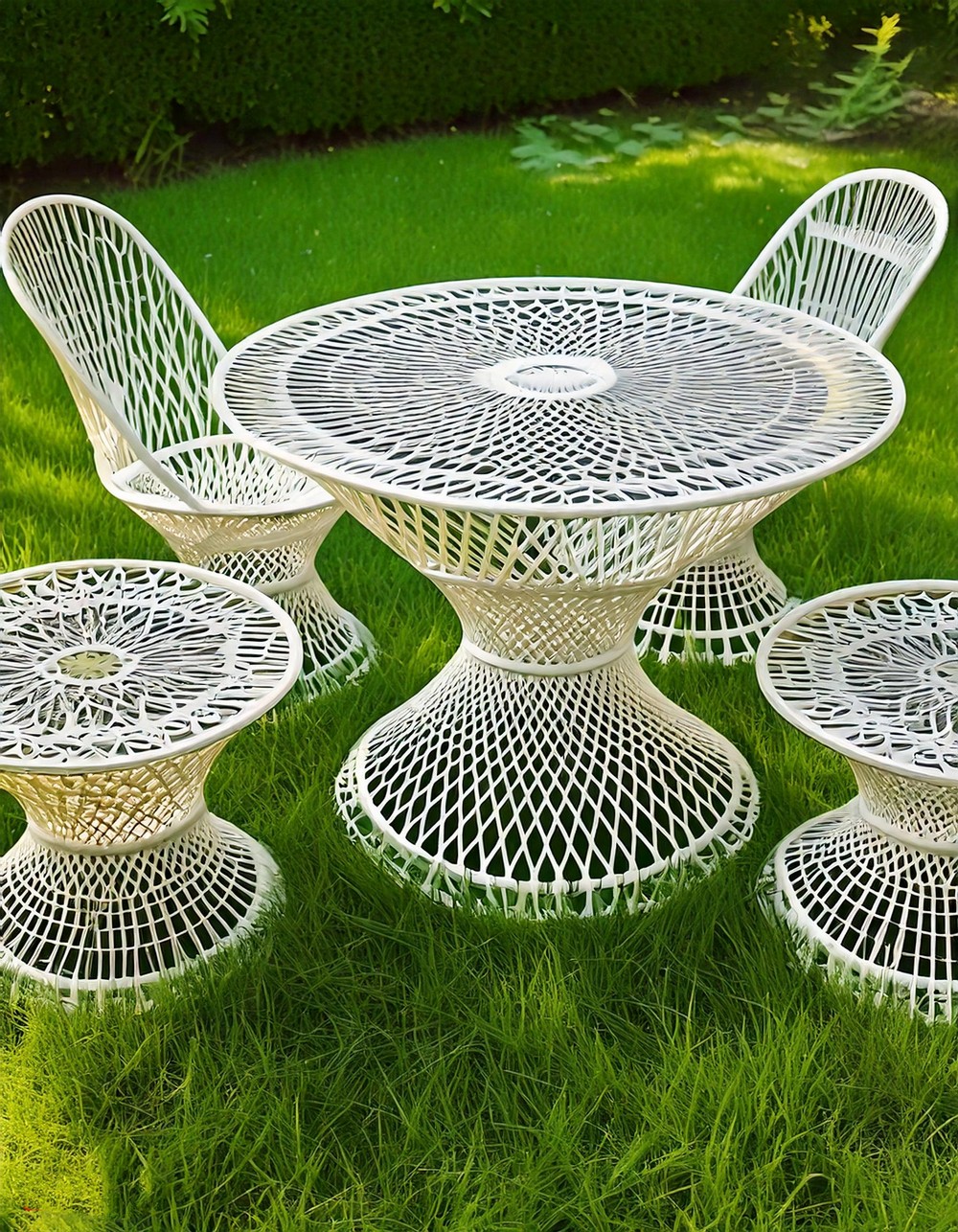 Mid-Century Modern Wire Patio Set