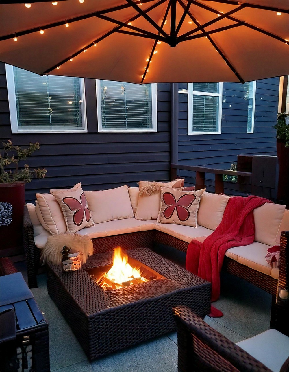 Cozy Evening Fire Pit Corner