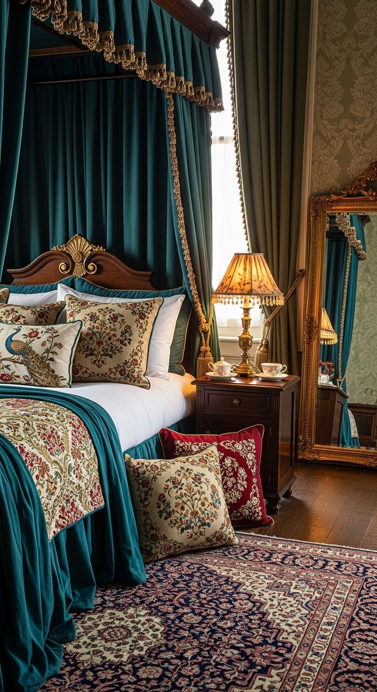 Embroidered throw pillows