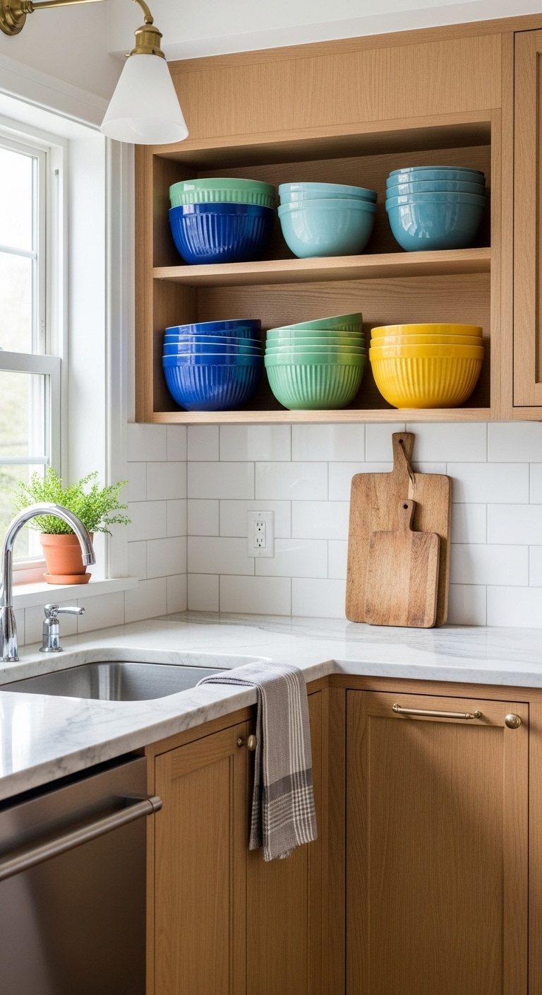 Use stackable mixing bowls