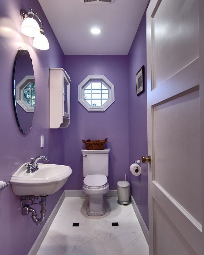 Energetic Purple Walls with White Accents