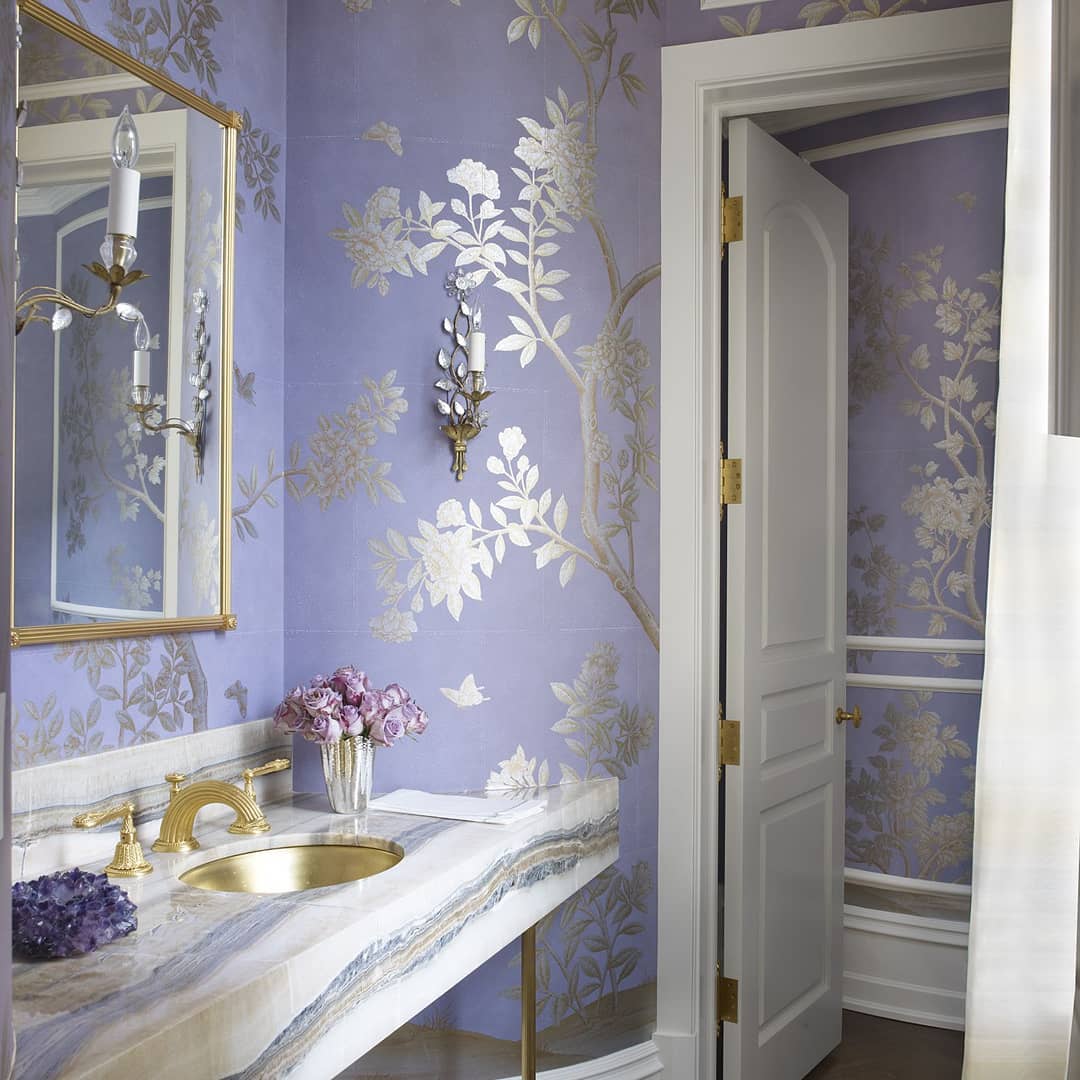 Soft Lavender with Luxurious Gold Highlights