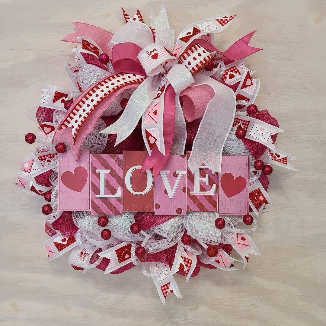 Layered Ribbons And Bold Love Sign