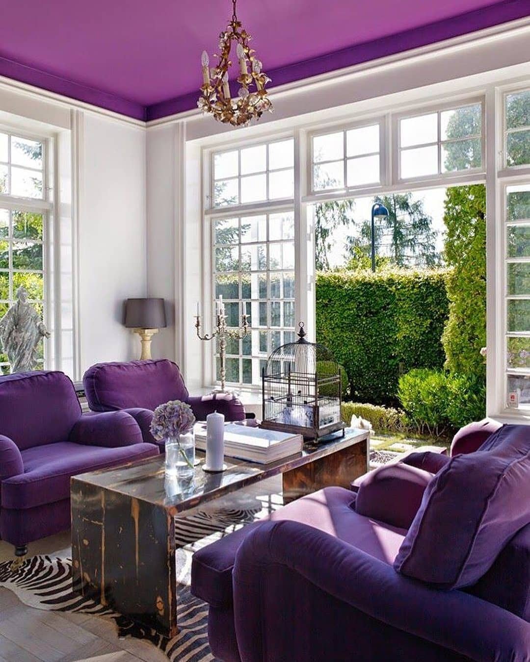 Dramatic Purple Ceilings: A Bold Statement