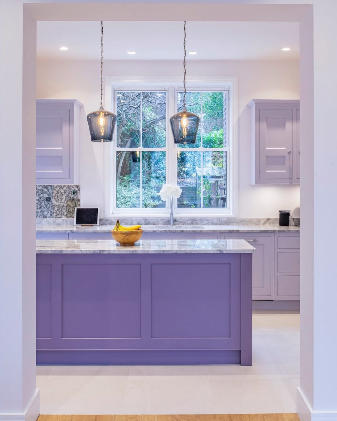 Bold Purple Island With Elegant Balance