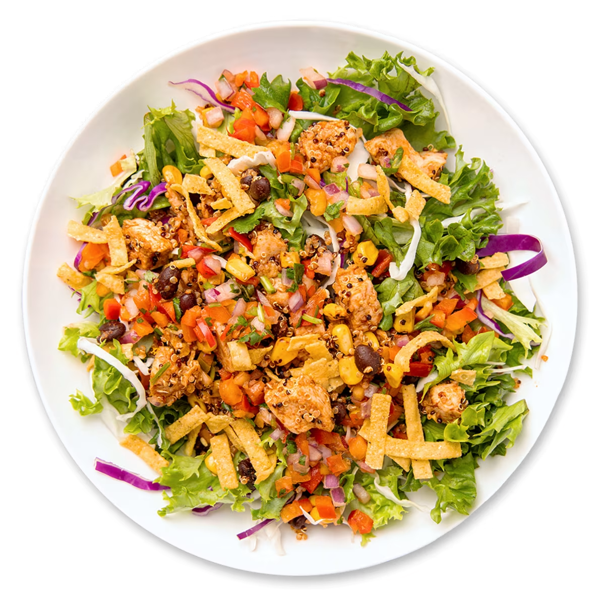 Southwest Salad with Chili Lime Chicken and Chipotle Ranch Dressing