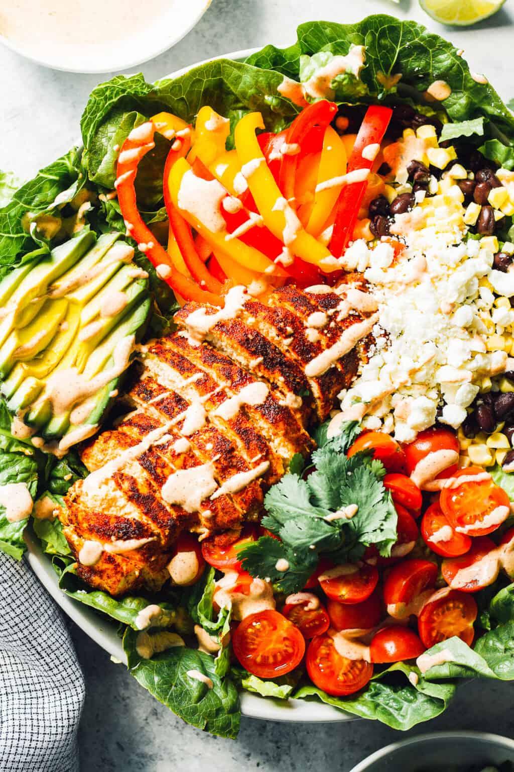 Southwest Chicken Salad with Chili Lime Dressing