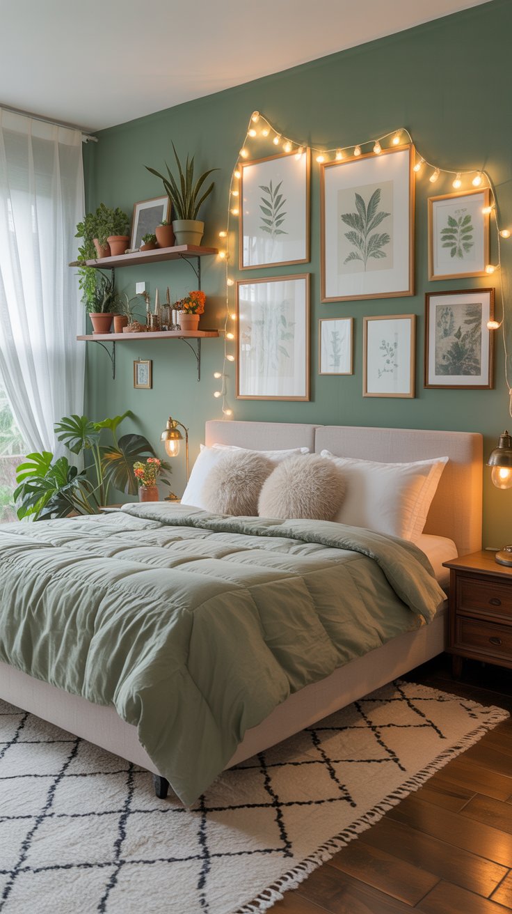 Cozy Bedroom with Greenery