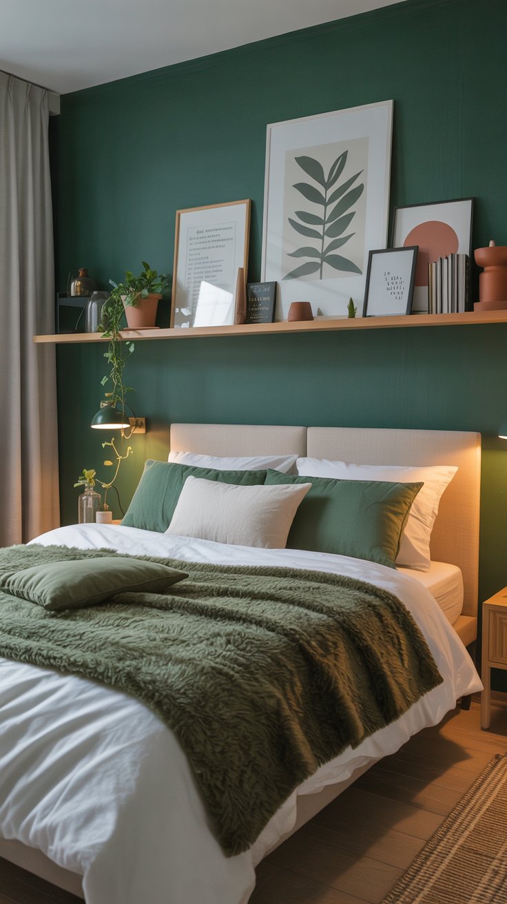 Earthy Green Bedroom