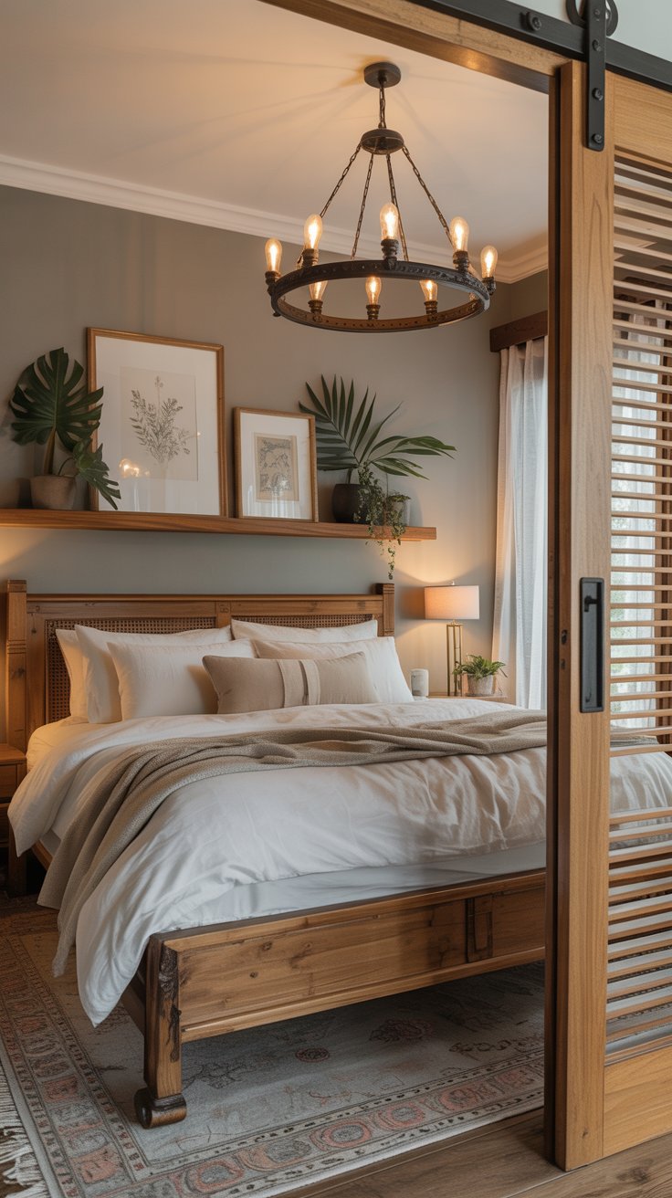 Rustic Bedroom with Wood Accents