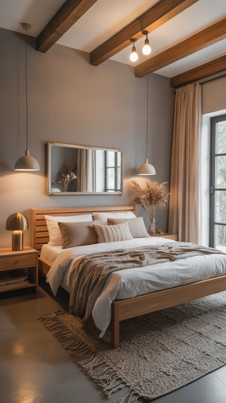 Rustic Bedroom with Wood Accents