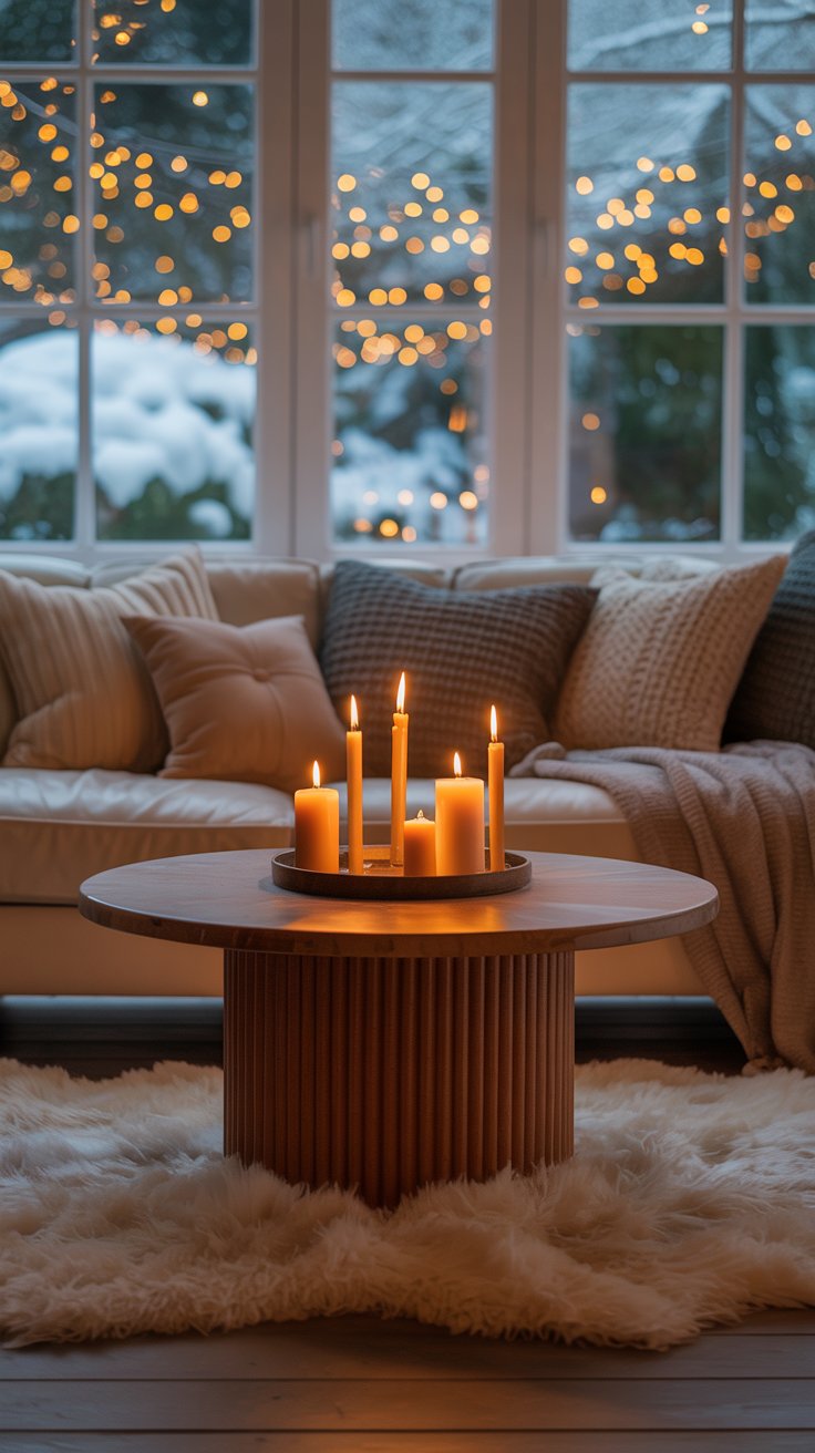 Candlelit coffee table