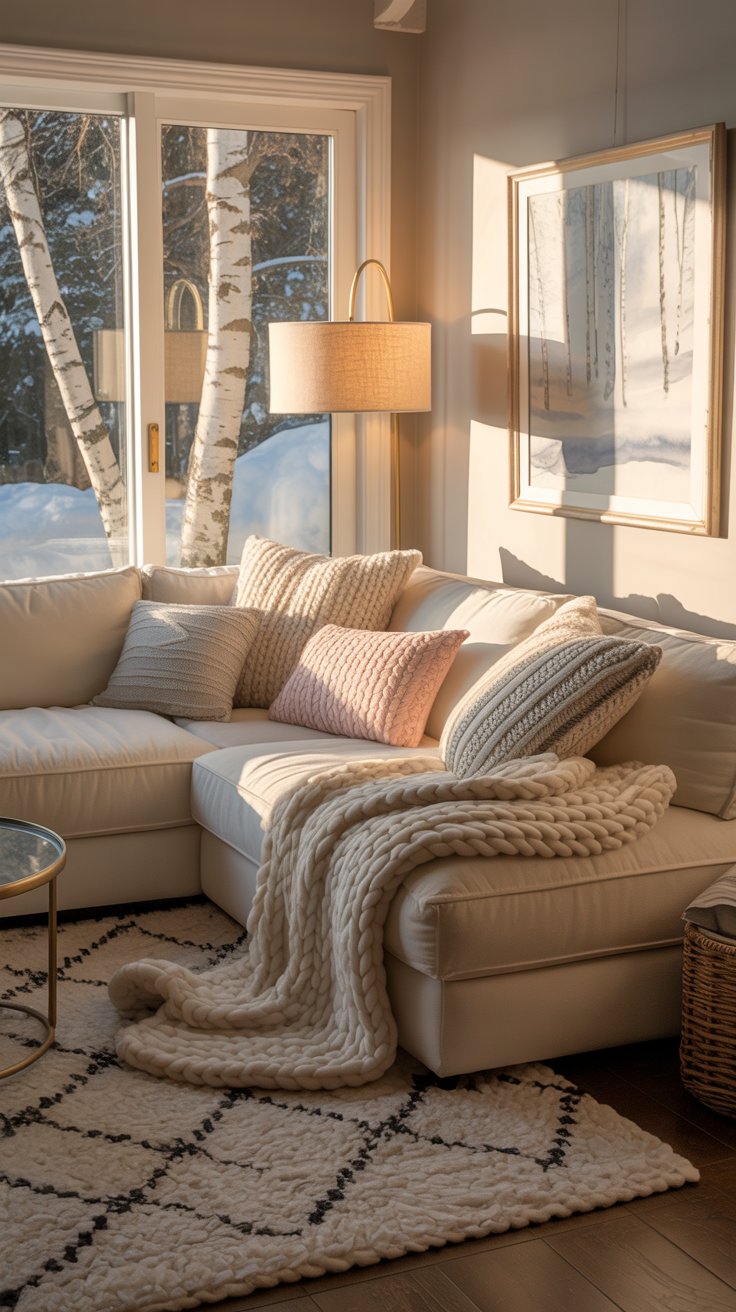 Cozy winter living room