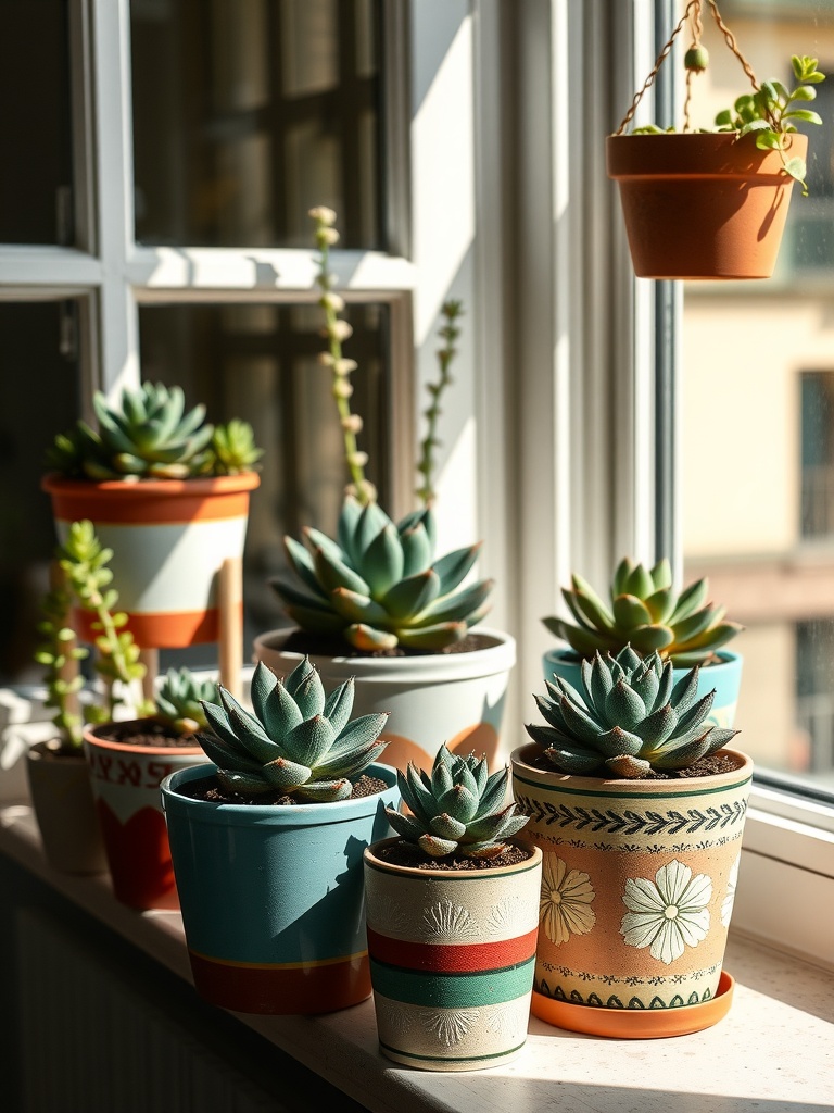 Decorative Painted Plant Pots