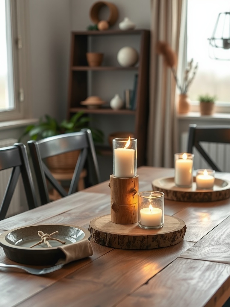DIY Rustic Candle Holders