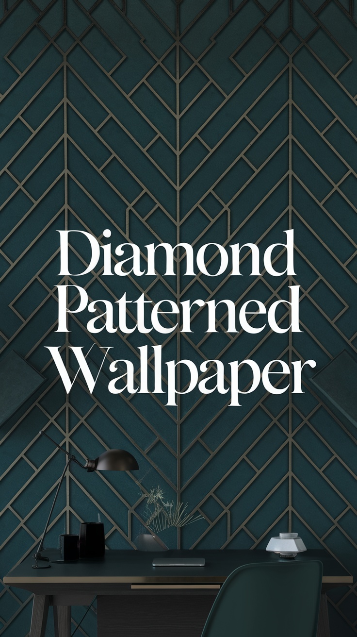 Diamond Patterned Wallpaper