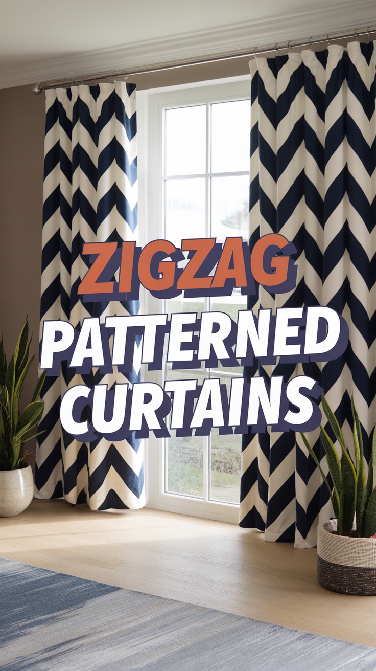 Zigzag Patterned Curtains