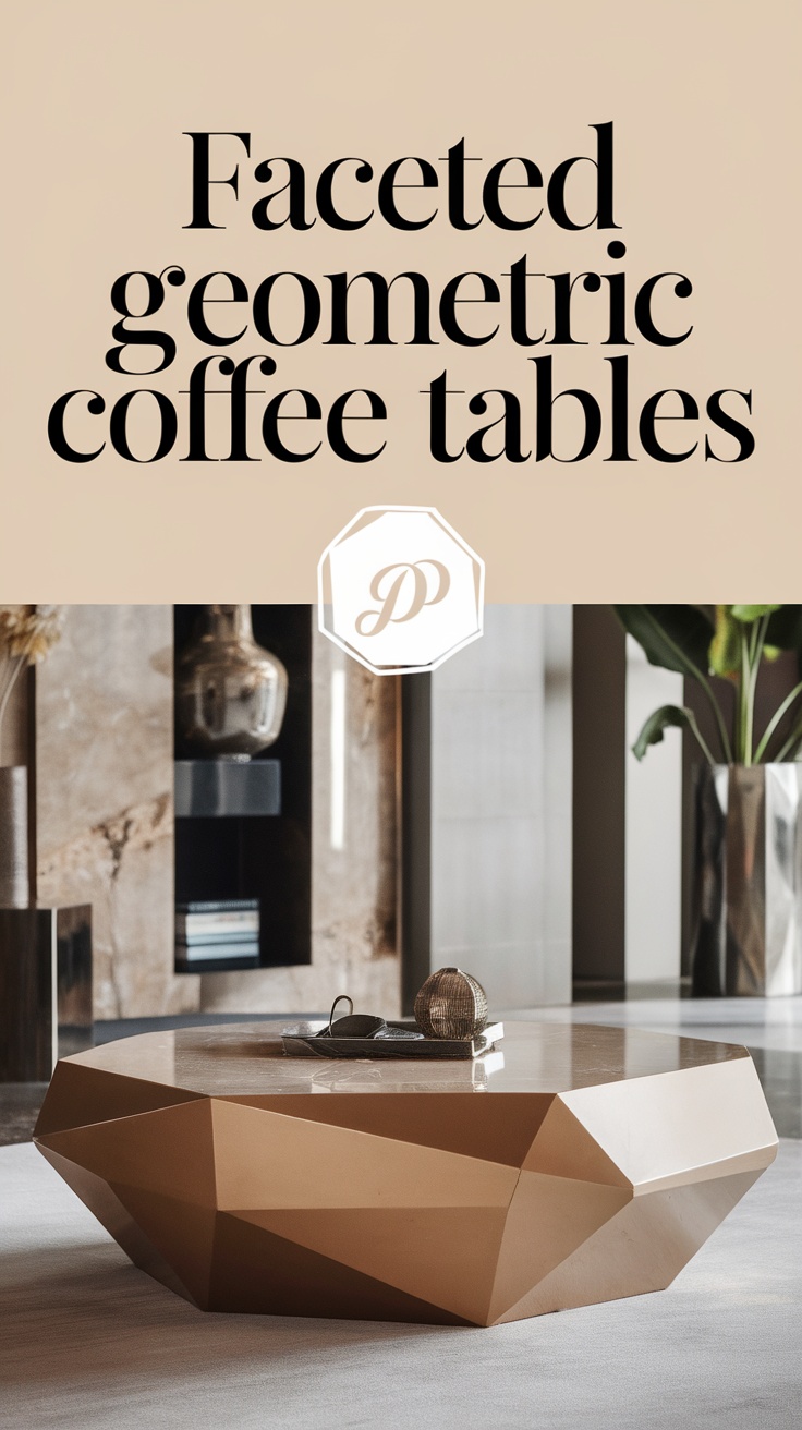 Faceted Geometric Coffee Tables