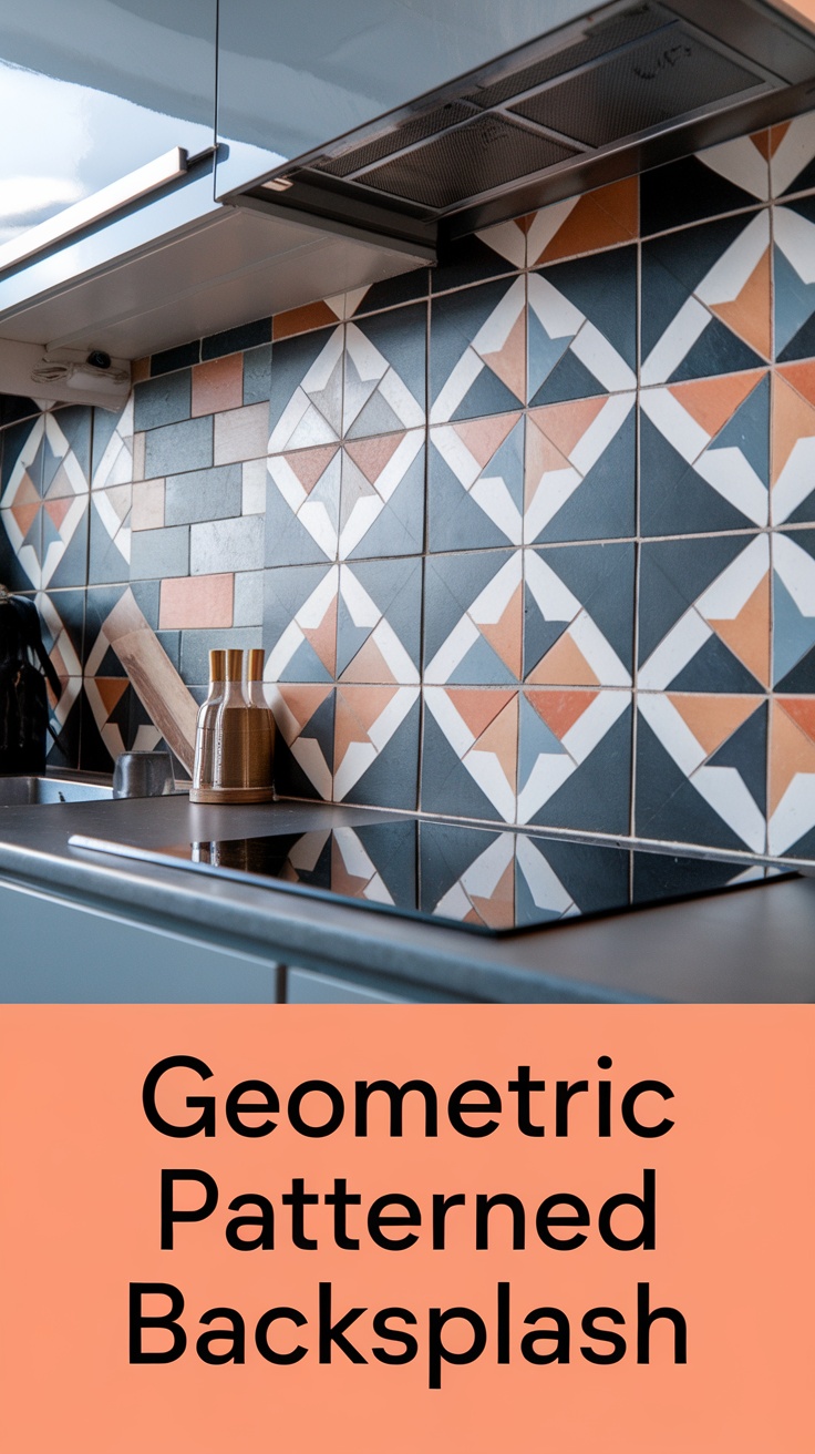 Geometric Patterned Backsplash