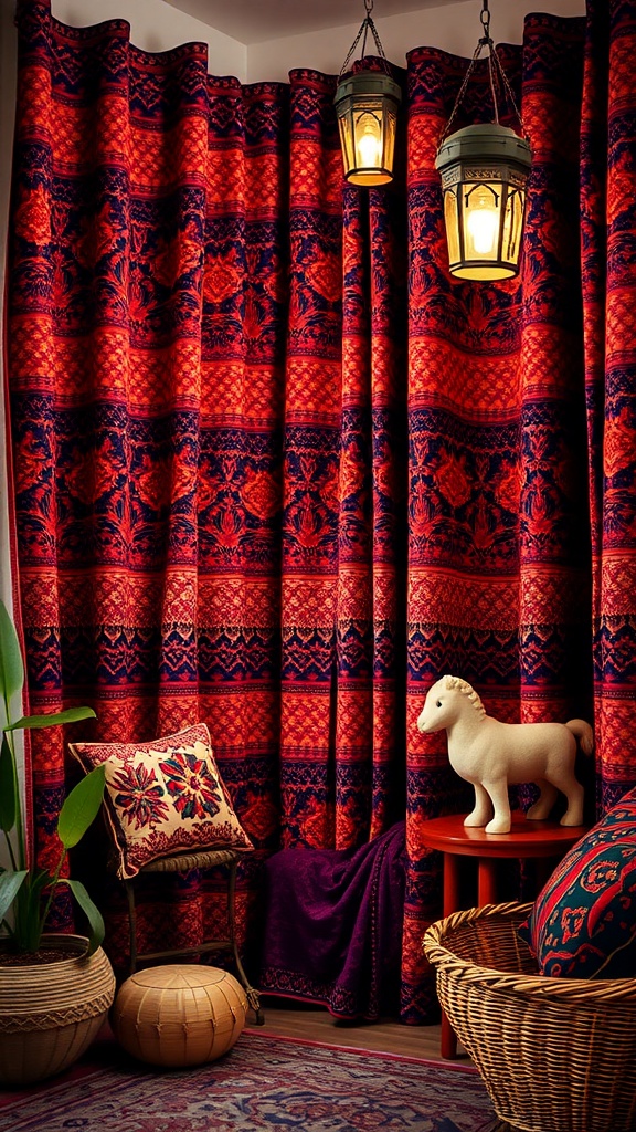 Moroccan Tile-Inspired Curtains