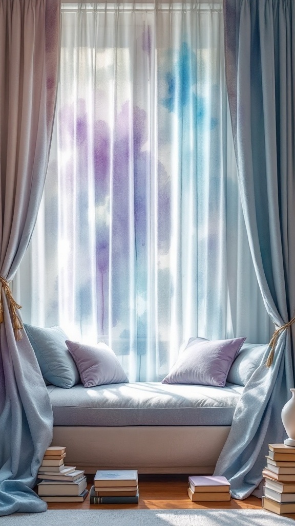 Abstract Watercolor Curtains