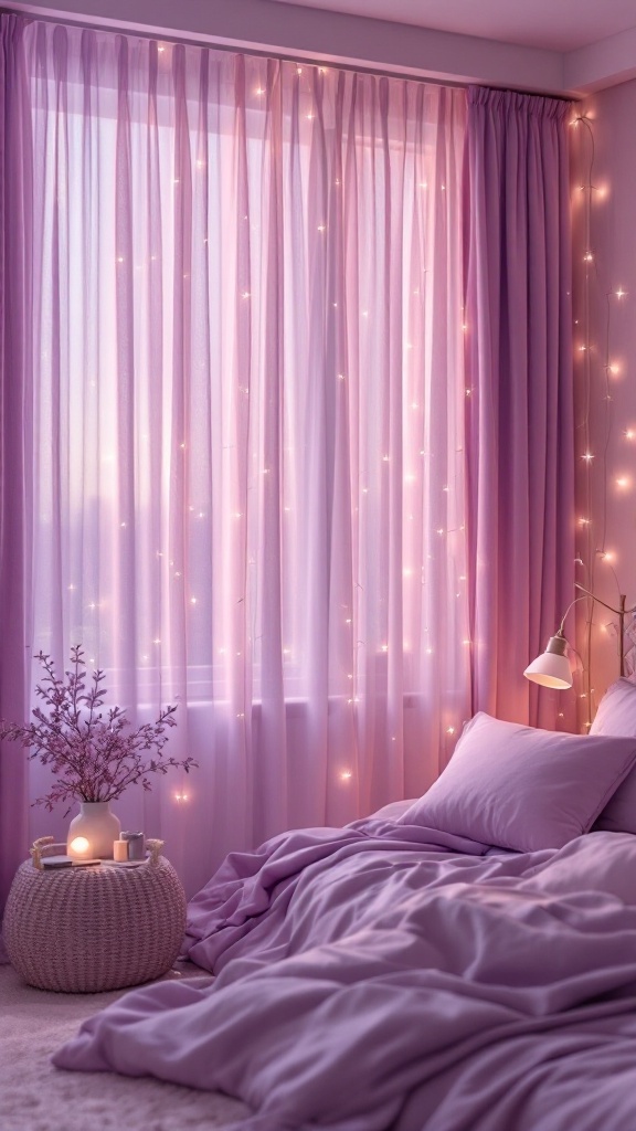 Lavender And Lilac Ombre Panels