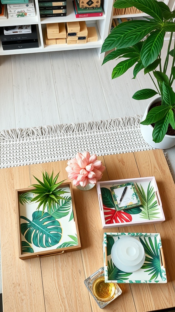 Tropical print accessories