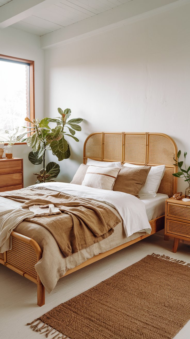 Organic textures in bedroom